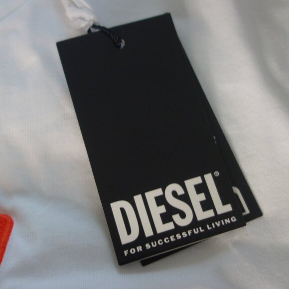 Diesel T-DIEGO New Logo White T-Shirt Size Small *New with Tags* - Picture 2 of 13